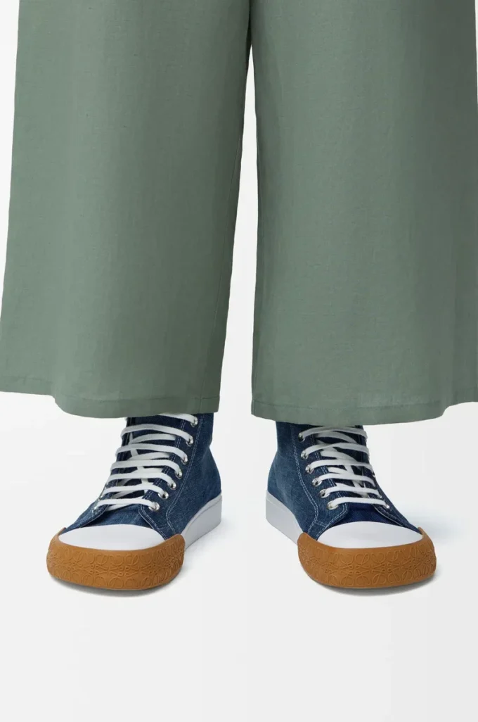 Bloc high-top sneaker in denim Washed Denim