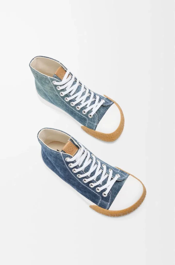 Bloc high-top sneaker in denim Washed Denim
