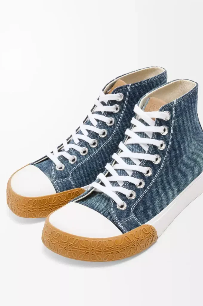 Bloc high-top sneaker in denim Washed Denim