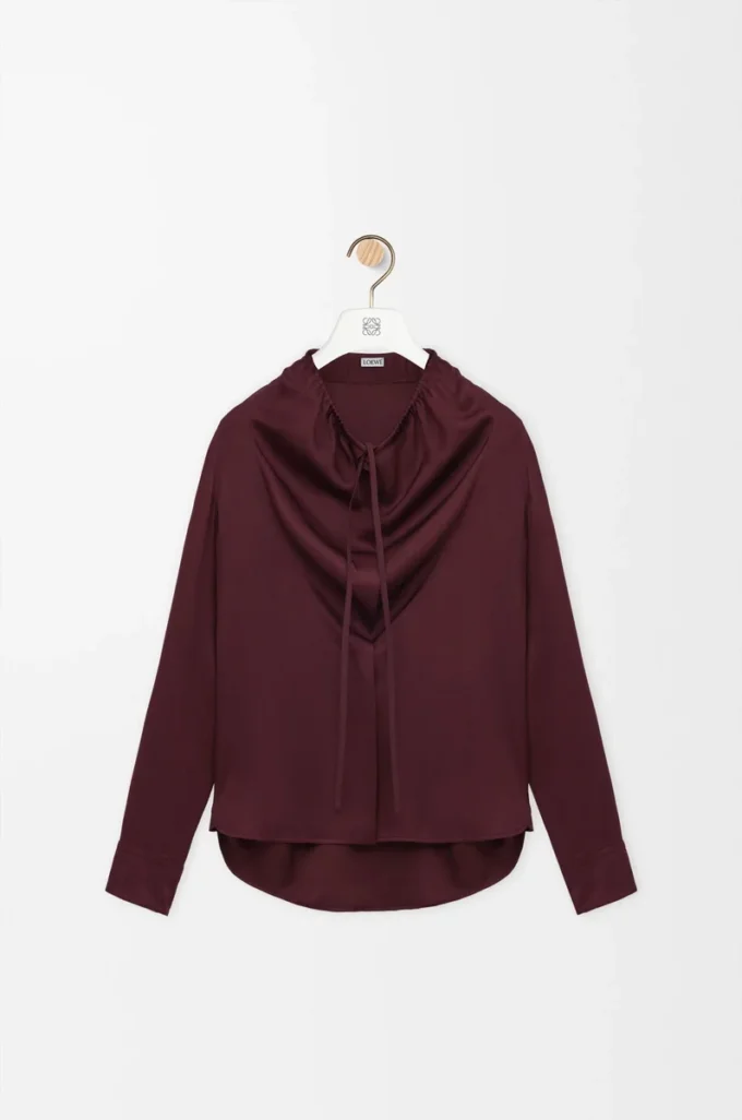 Blouse in silk Burgundy Blouse in silk Burgundy