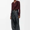 Blouse in silk Burgundy Blouse in silk Burgundy