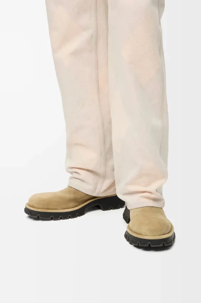 Bobby boot in waxed split calfskin Sahara Bobby boot in waxed split calfskin Sahara
