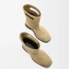 Bobby boot in waxed split calfskin Sahara Bobby boot in waxed split calfskin Sahara