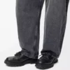Bobby derby in calfskin and vegetable-tanned calfskin Black