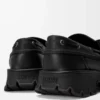 Bobby derby in calfskin and vegetable-tanned calfskin Black