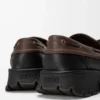 Bobby derby in calfskin and vegetable-tanned calfskin Black/Cacao