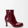 Bobine ankle boot in eel Burgundy