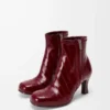 Bobine ankle boot in eel Burgundy