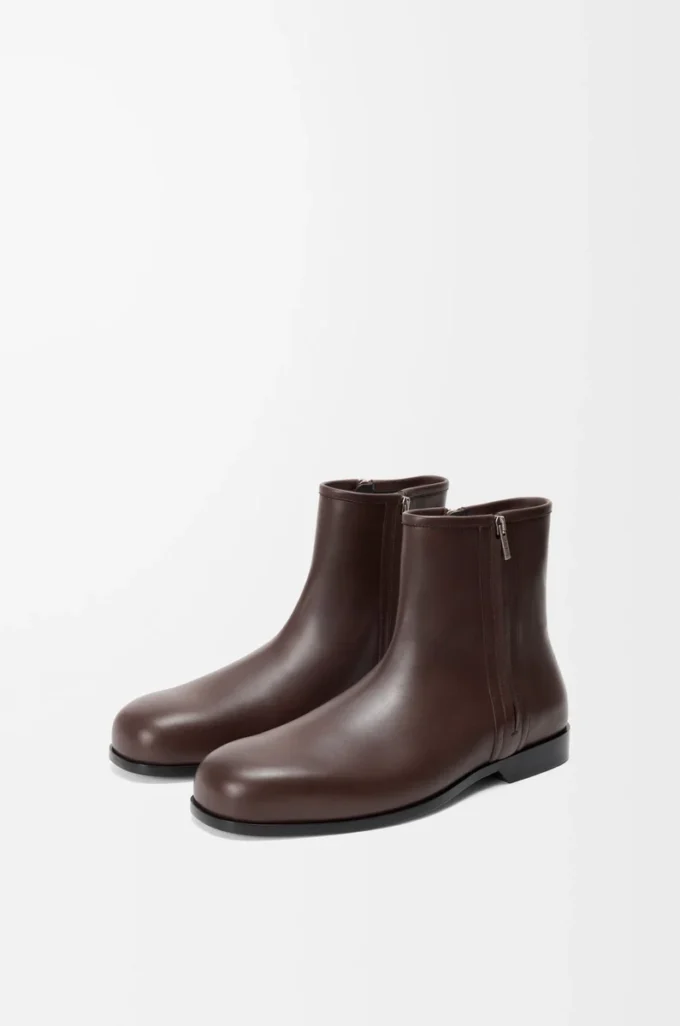 Bobine ankle boot in smooth calfskin Cacao