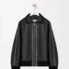 Bomber jacket in nappa lambskin Black