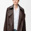 Bow jacket in nappa lambskin Dark Chocolate