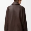 Bow jacket in nappa lambskin Dark Chocolate