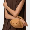 Bracelet Pouch in pleated nappa lambskin Warm Desert