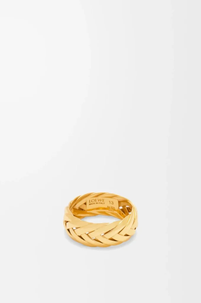 Braided ring in sterling silver Gold Braided ring in sterling silver Gold