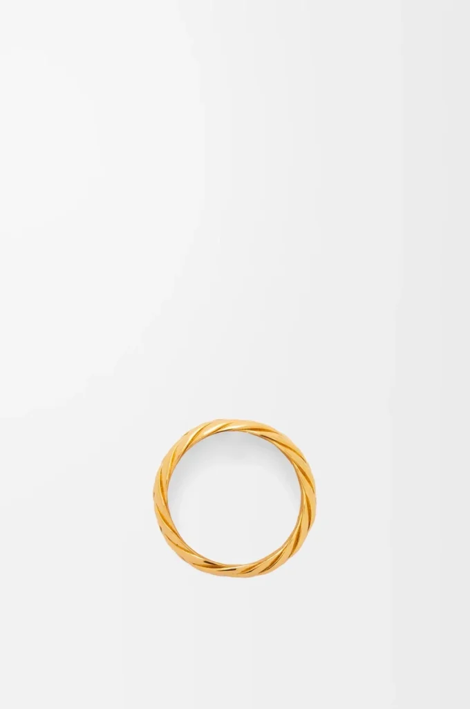 Braided ring in sterling silver Gold Braided ring in sterling silver Gold