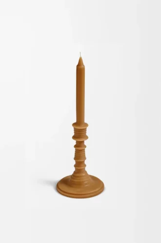 Bronze beeswax candleholder Amber
