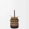 Bucket in cord and leather Dark Brown/Multicolor