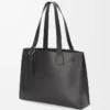 Buckle horizontal tote in classic calfskin Black