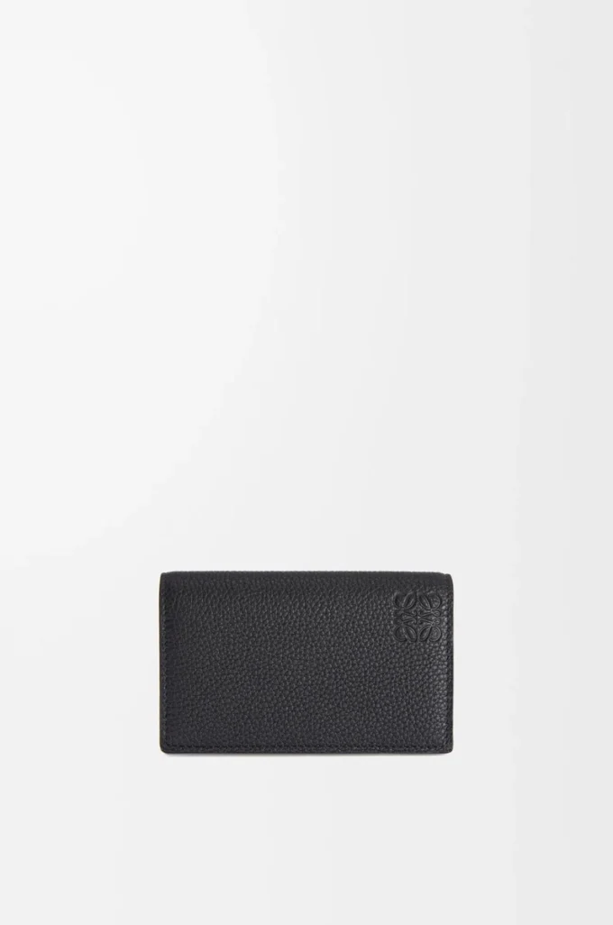 Business cardholder in soft grained calfskin Black