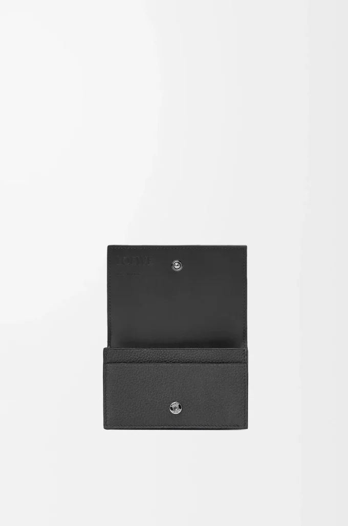 Business cardholder in soft grained calfskin Black