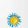 Cactus stud flower in classic calfskin Pink/Blue Cactus stud flower in classic calfskin Pink/Blue