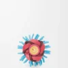 Cactus stud flower in classic calfskin Pink/Blue Cactus stud flower in classic calfskin Pink/Blue