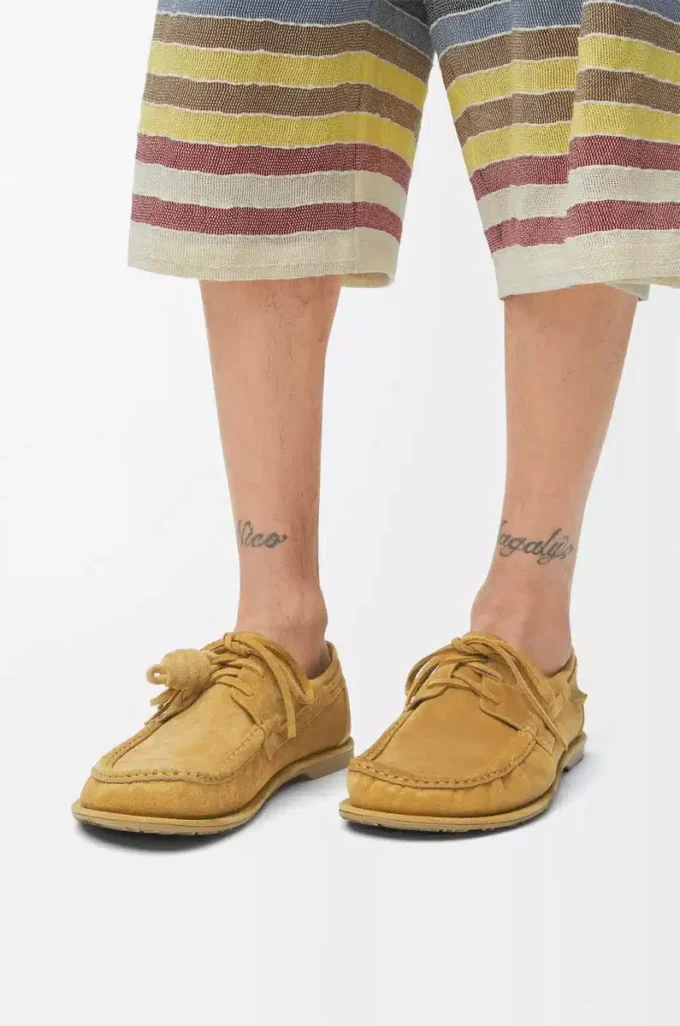 Campo boat shoe in calfskin suede Medium Tabacco