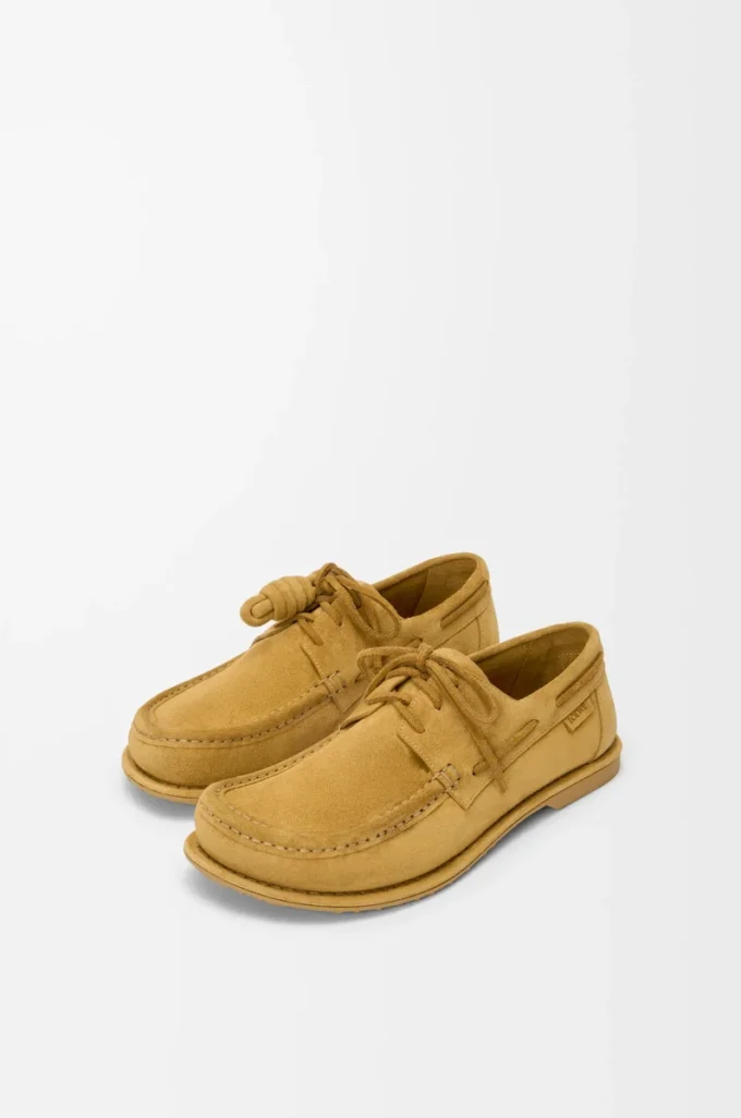 Campo boat shoe in calfskin suede Medium Tabacco