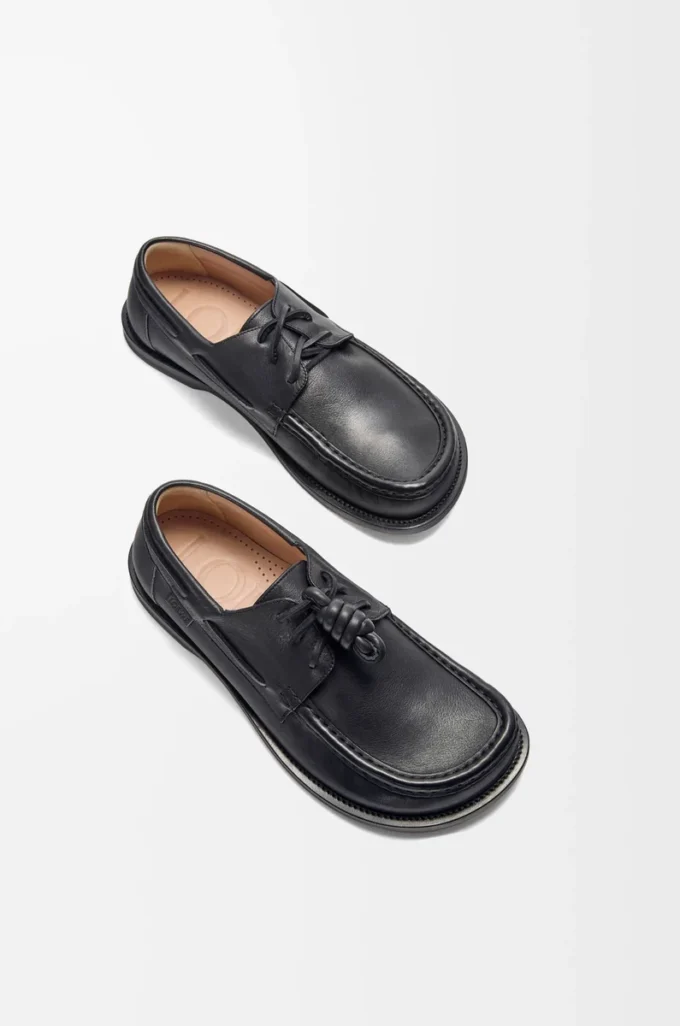 Campo boat shoe in soft calfskin Black