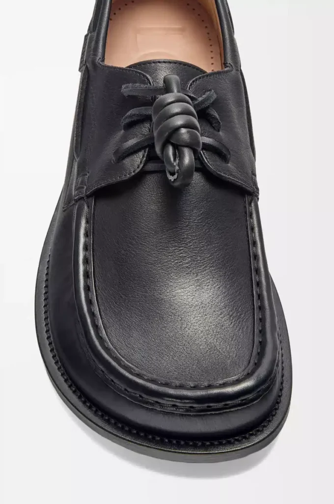 Campo boat shoe in soft calfskin Black