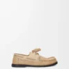 Campo boat shoe in soft calfskin Sand/Cinnamon