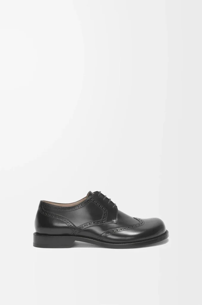 Campo brogue derby in brushed calfskin Black