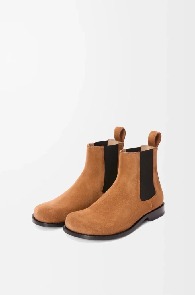 Campo Chelsea boot in calfskin suede Tabacco