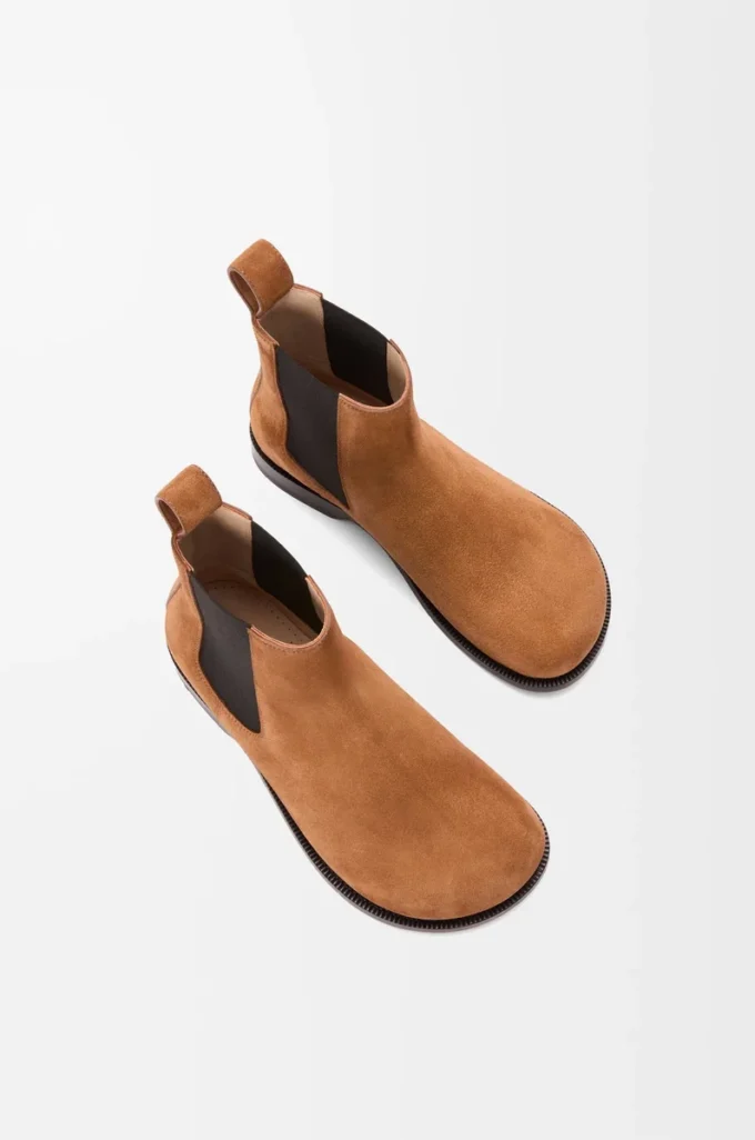 Campo Chelsea boot in calfskin suede Tabacco