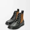 Campo loafer bootie in calfskin and suede calfskin Black/Chocolate