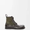 Campo loafer bootie in calfskin and suede calfskin Dark Brown/Green