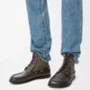 Campo loafer bootie in calfskin and suede calfskin Dark Brown/Green