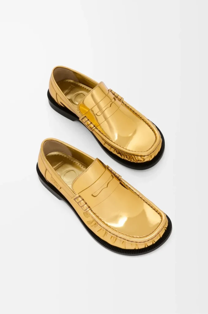 Campo loafer in metallic calfskin Gold