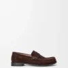 Campo loafer in suede calfskin Dark Brown