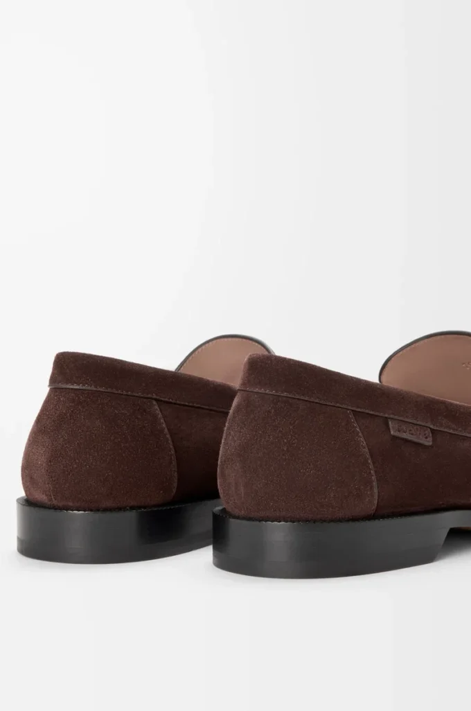 Campo loafer in suede calfskin Dark Brown