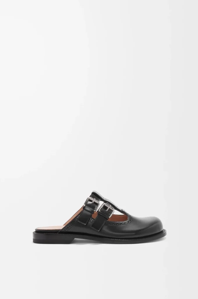 Campo Mary Jane mule in calfskin Black