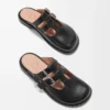 Campo Mary Jane mule in calfskin Black