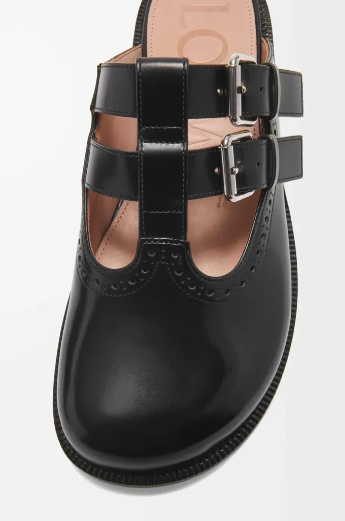 Campo Mary Jane mule in calfskin Black