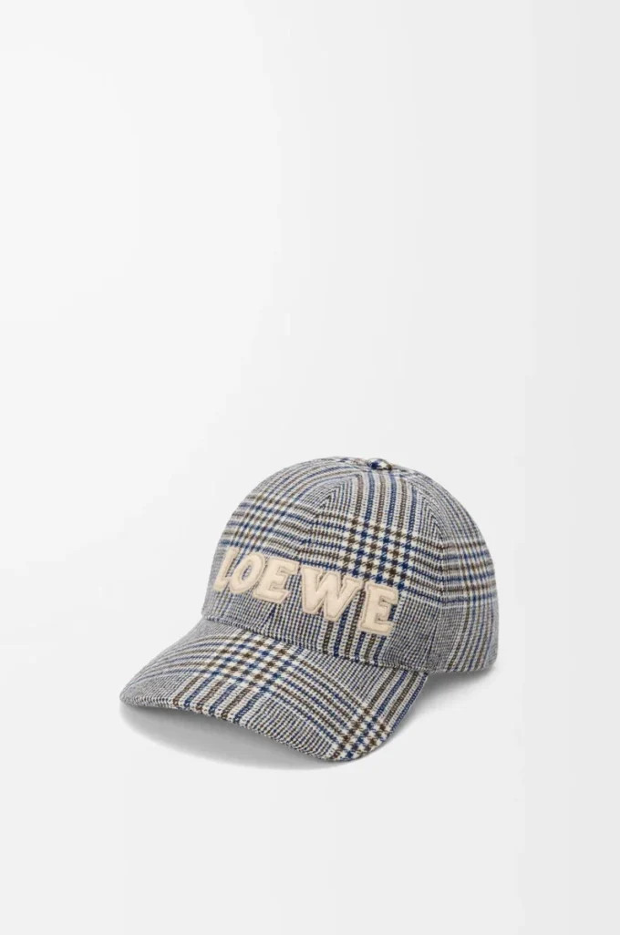 Cap in wool Blue/White
