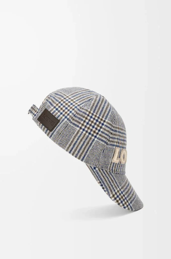 Cap in wool Blue/White