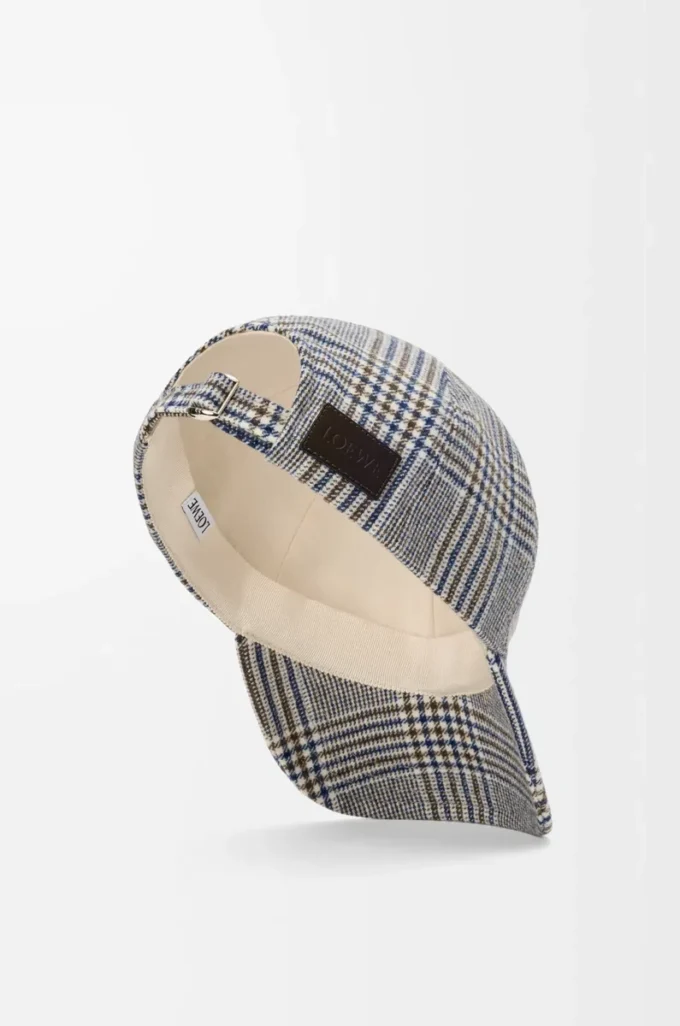Cap in wool Blue/White