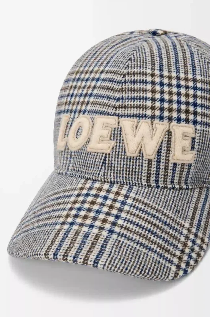 Cap in wool Blue/White