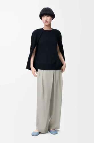 Cape sweatshirt in cotton blend Midnight Blue Cape sweatshirt in cotton blend Midnight Blue