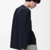 Cape sweatshirt in cotton blend Midnight Blue Cape sweatshirt in cotton blend Midnight Blue