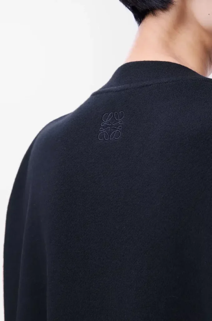 Cape sweatshirt in cotton blend Midnight Blue Cape sweatshirt in cotton blend Midnight Blue